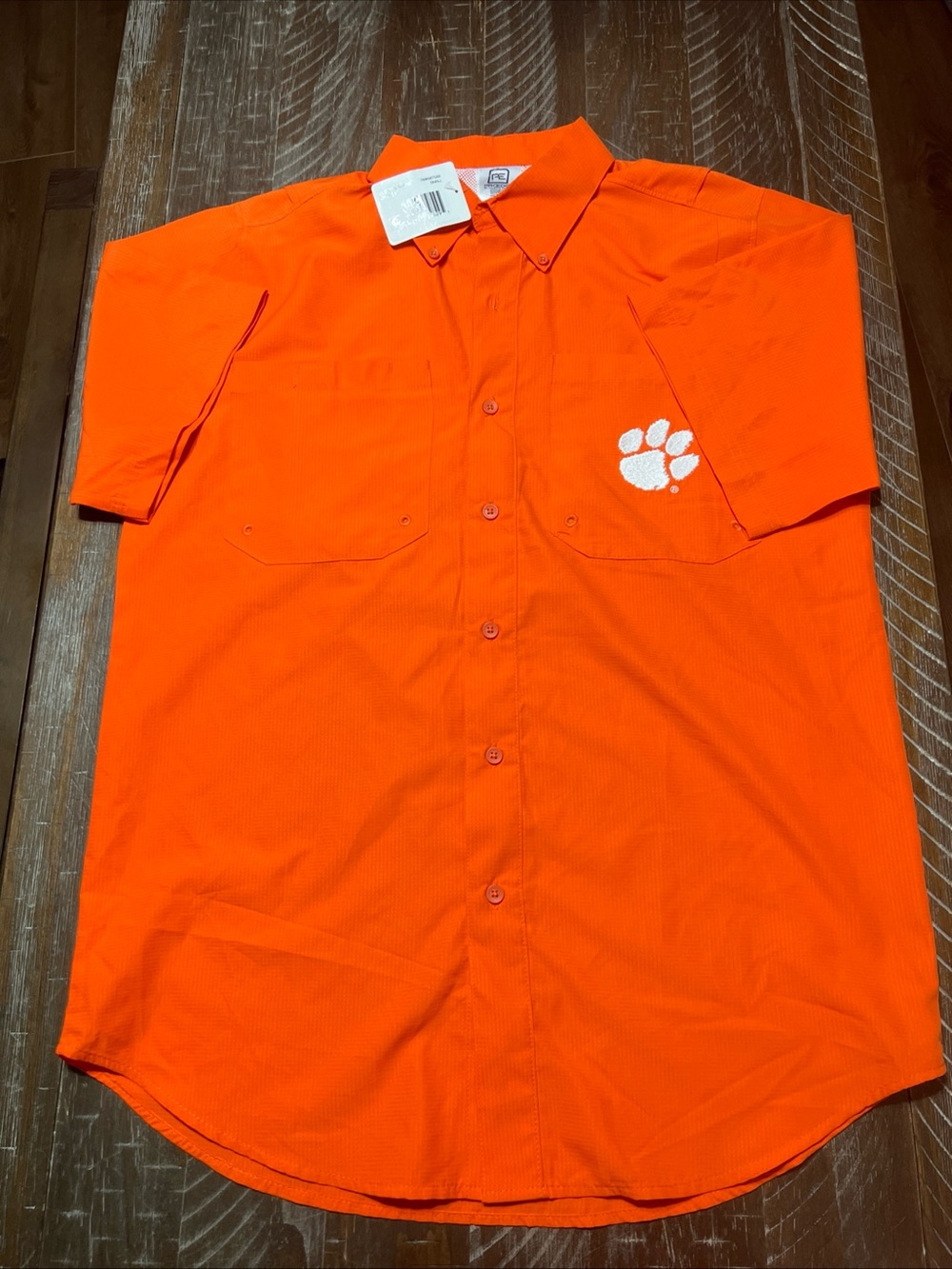 Clemson Tigers Men’s Pro Edge By Knights Apparel Vented Fishing Shirt Sz Small